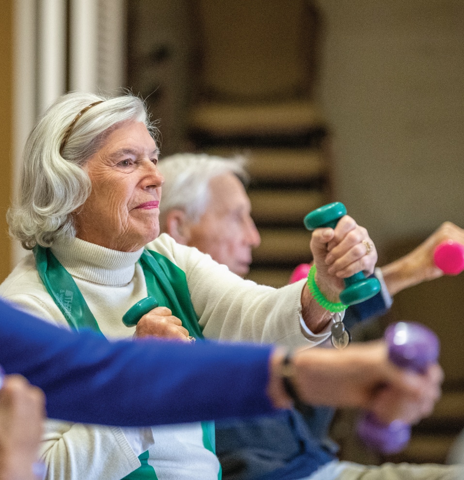 seniors in workout class