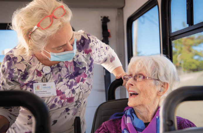 senior on bus