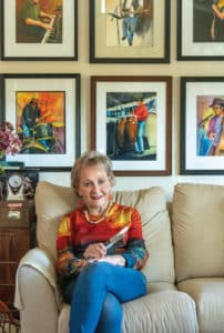 Resident sitting in her home