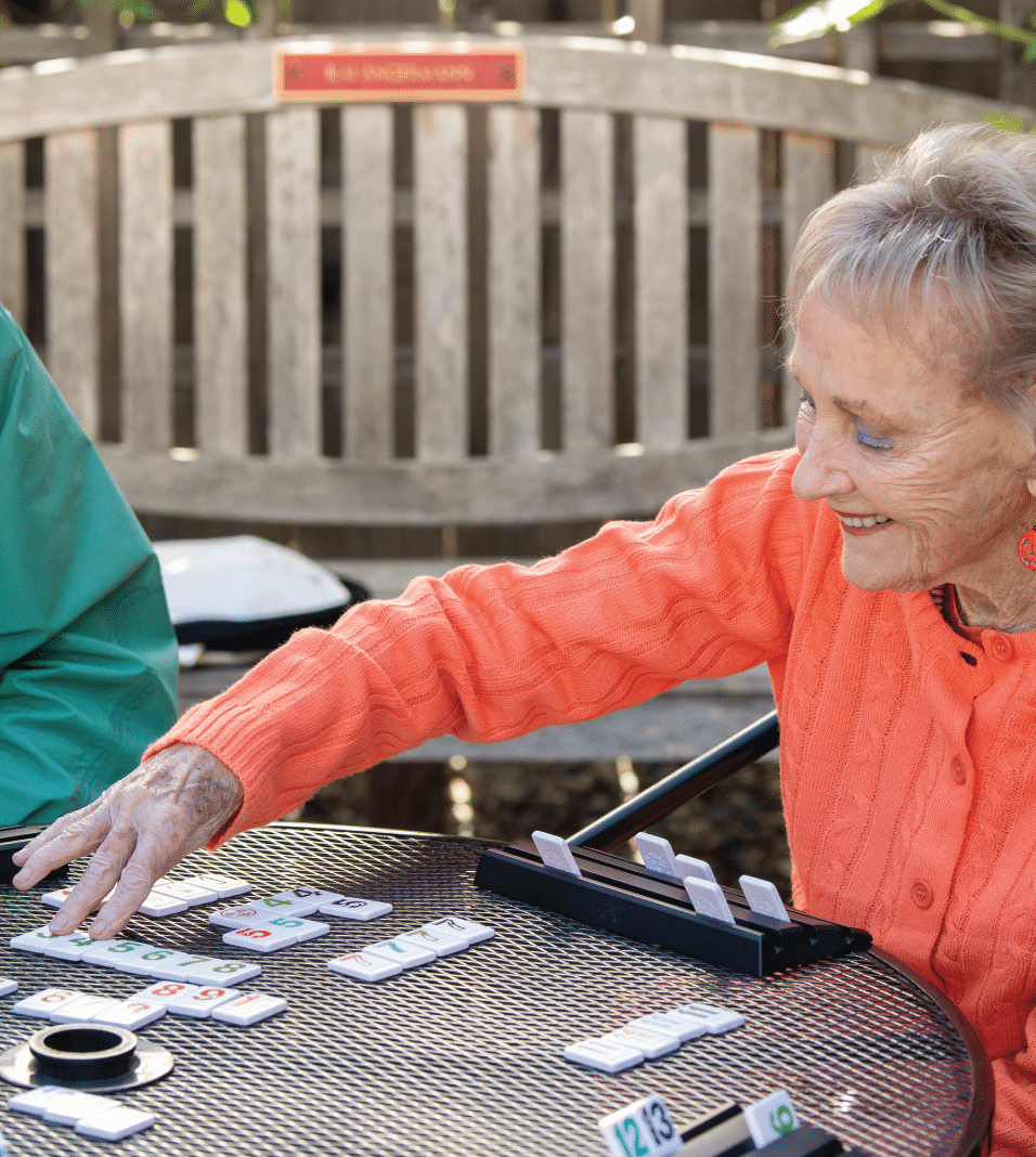 Senior woman gamenight