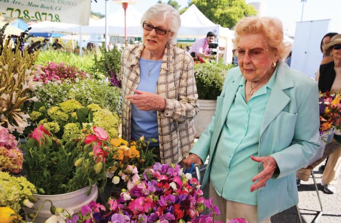 senior ladies at farmers market