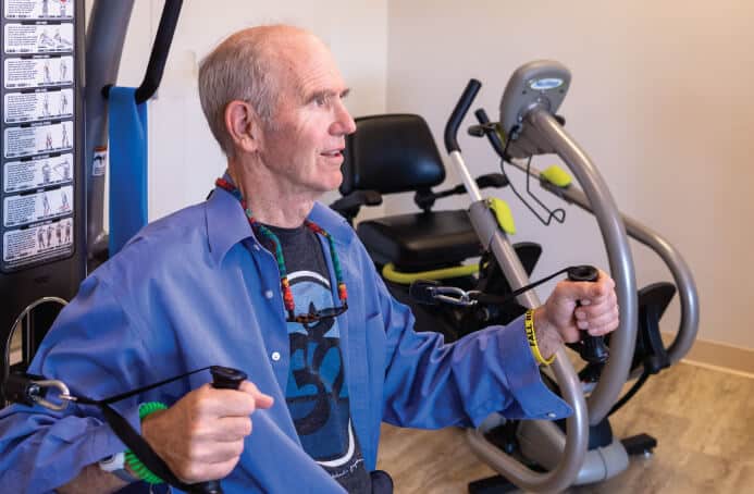 senior man working out