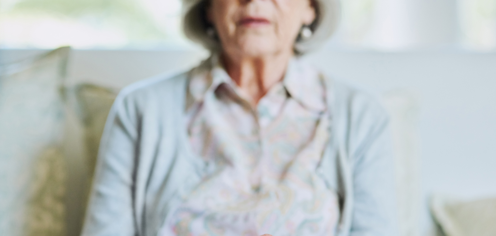 senior woman blurred
